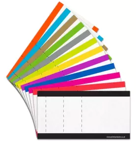 Various Colours 3 Part Tickets